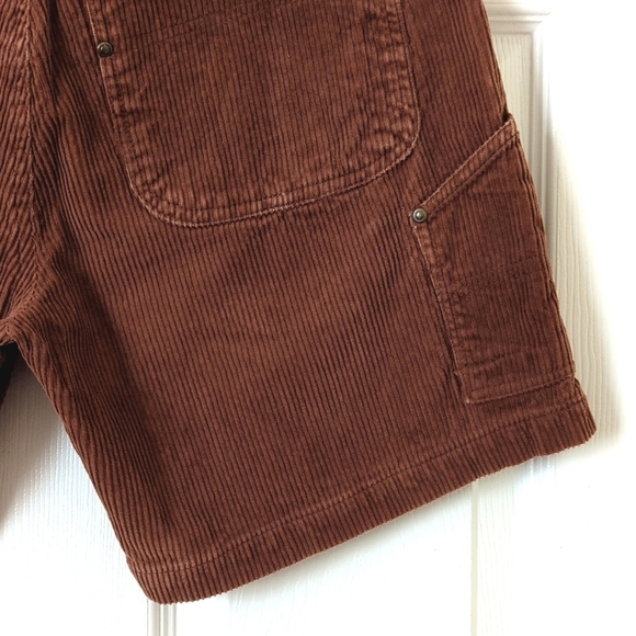 GX Know Who You Are 90's Vintage Wide Wale Corduroy Carpenter Shorts Brown 27 - Picture 14 of 14